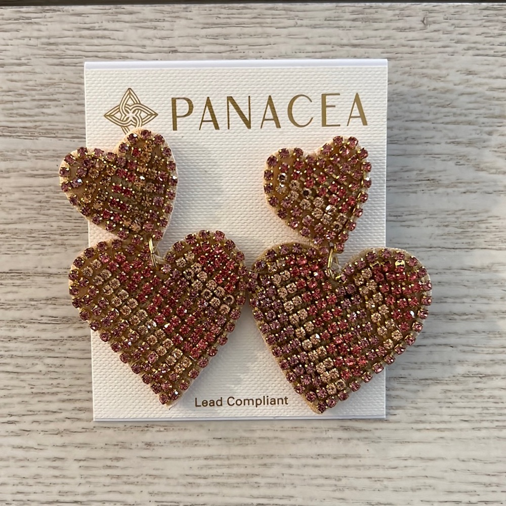 Heart sparkle earrings